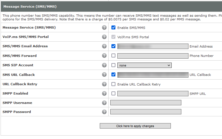 VoIP.ms Message Services